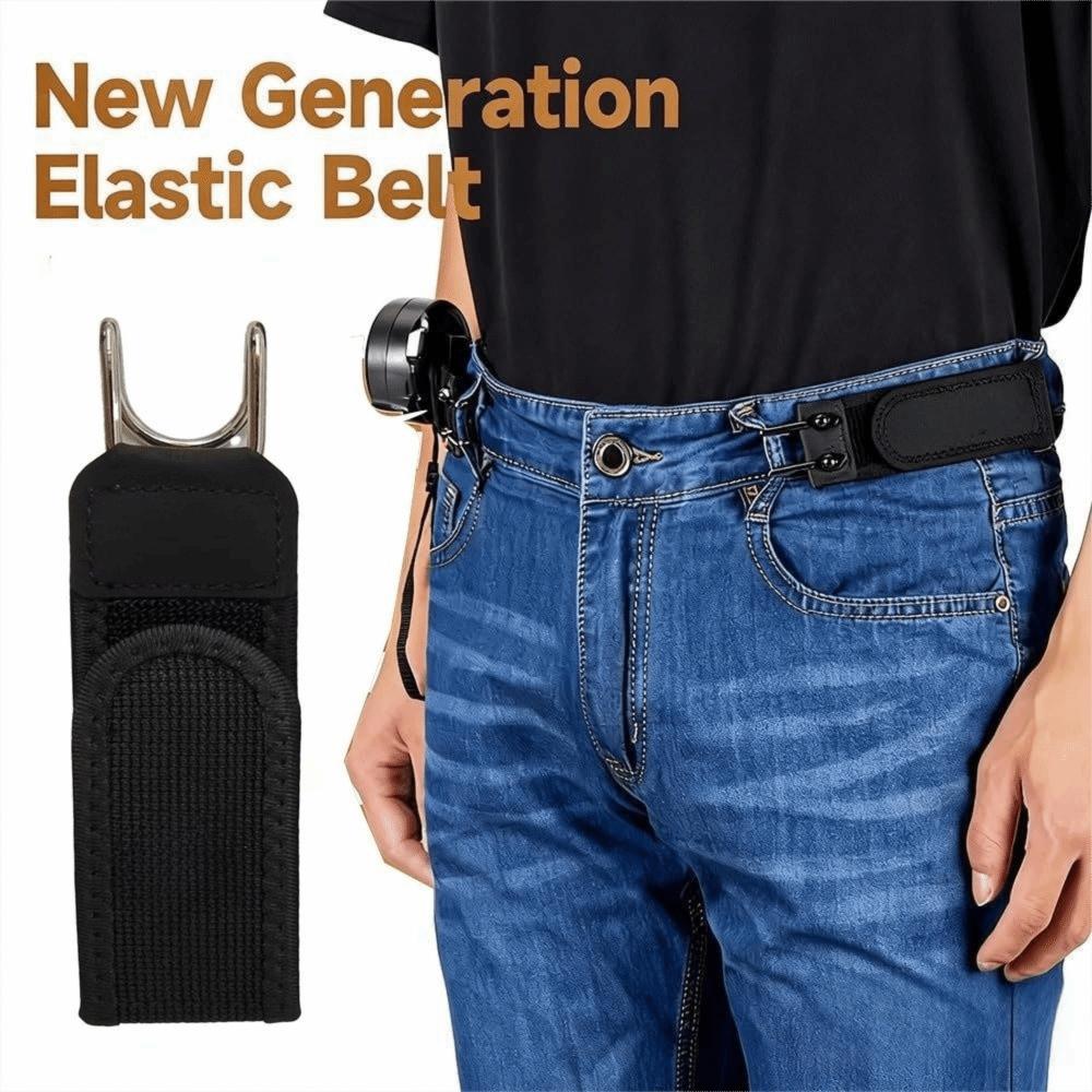 Ultra-Soft Elastic Buckleless Belt Adjustable Hook Hook Waist Belt  Apparel Accessories