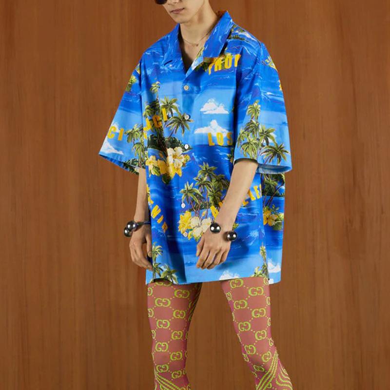 GUCCI Printed Cotton Bowling Shirt 694125-ZAJSR-4464