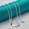 URMYLADY Стерлингового Серебра 925 Луна Циркон Ожерелье Для Женщин Ювелирные Изделия Свадебные Очарования