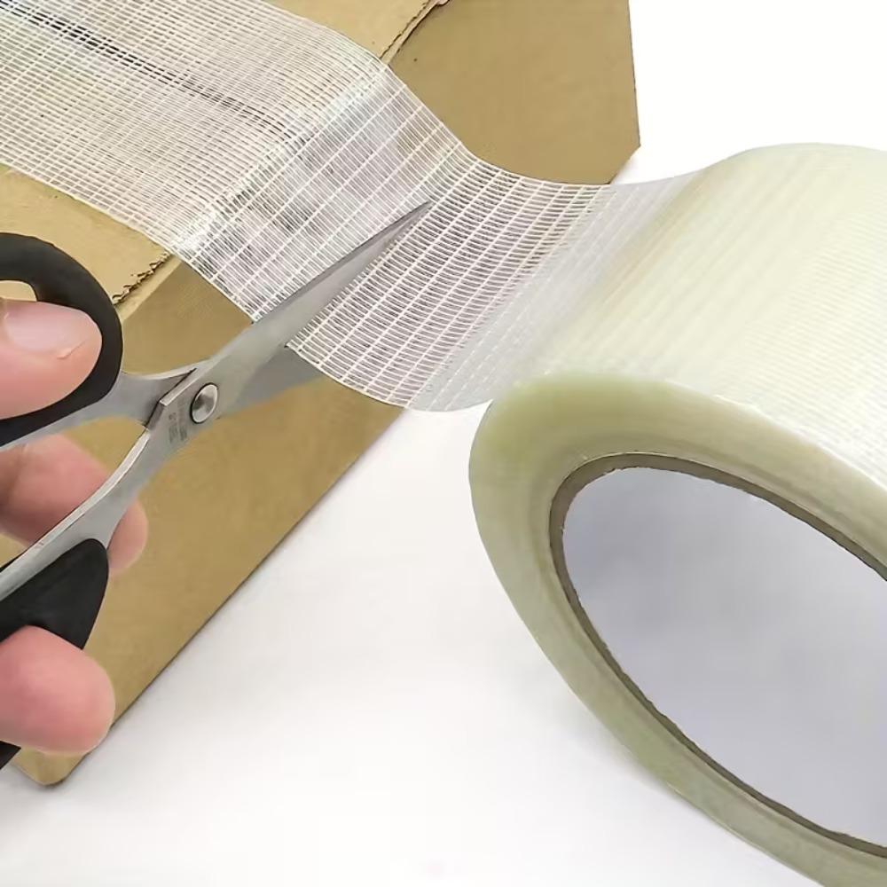 20M Fiberglass Mesh Tape Super Strong Reinforced High Load Bearing Grid Single Sided for Toy Airplane Model Repair Packaging