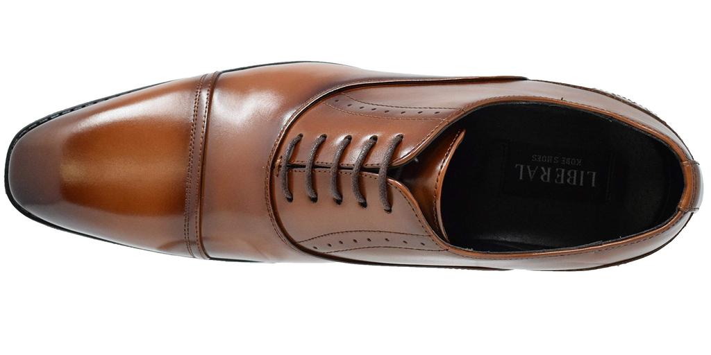 Либеральные мужские деловые туфли Кобе (Внутренний розничный продавец) Мужские туфли с крылышками и прямым носком LB208 (Размер 28.0, Черный)