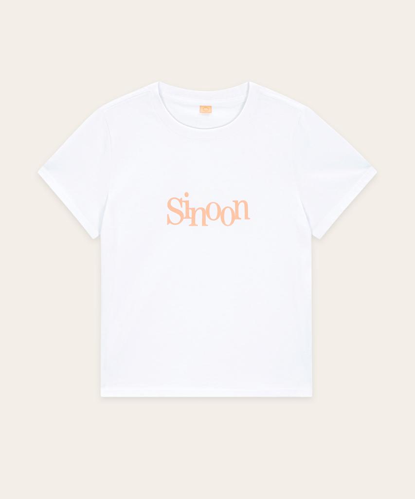 SINOON Футболки с фирменным логотипом Sinoon (Белый/Абрикосовый)