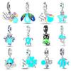S925 Silver Glow In The Dark Firefly Honeybee Star Beads Fit  S925 Original Bracelets DIY Charms for Jewelry Making Gift