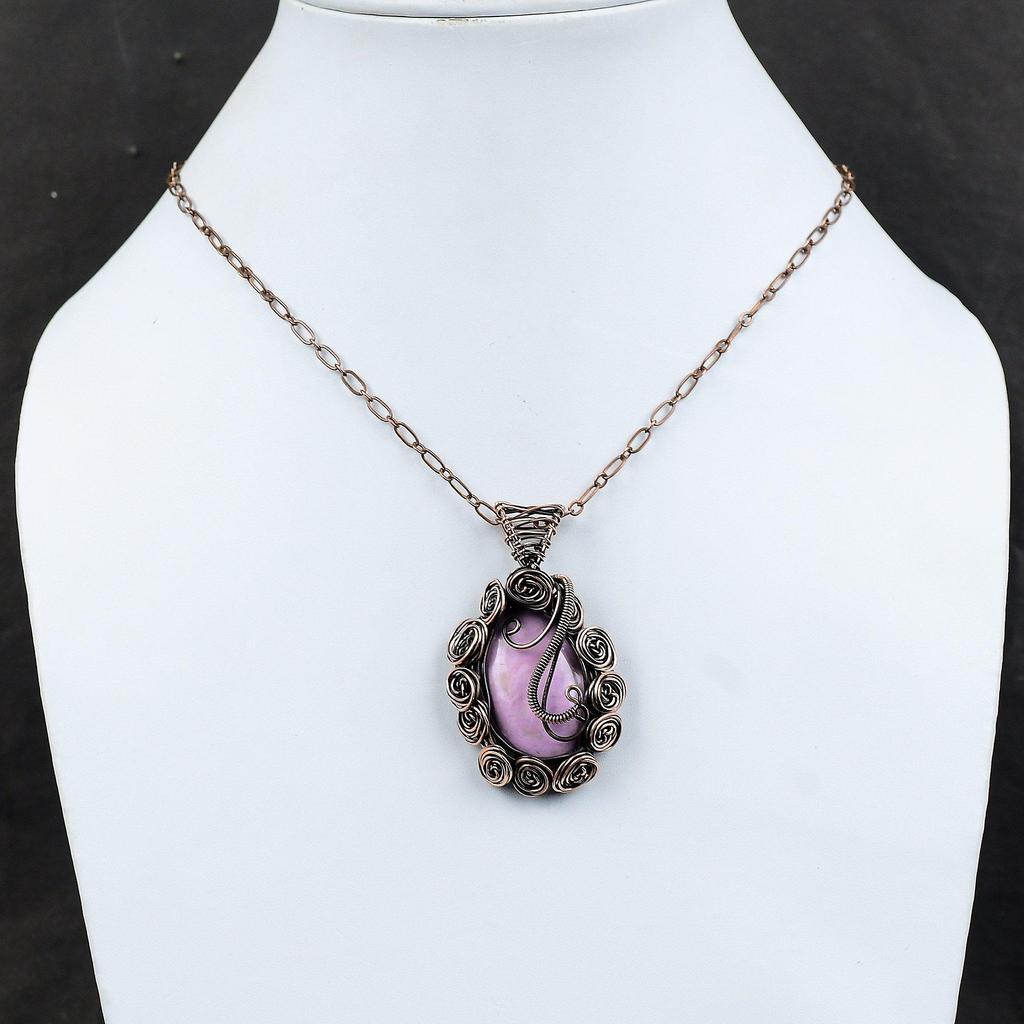 Подвеска из фосфосидеритовой проволоки, подвеска из медной проволоки, антикварная подвеска из драгоценных камней, подвеска из медной проволоки, ювелирное изделие ручной работы, дизайнерский кулон, подарок для мамы