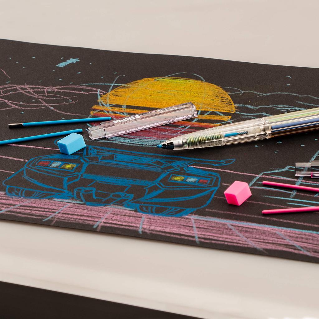 PENTEL Механический карандаш Arts 8 цветов, цветной зажим, 1 шт. PH158