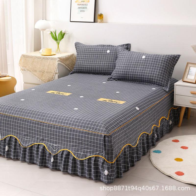 Bed Sheet Lace Skirt Elastic Fitted Double Bedspread Mattress Cover Home Pillowcase Bedding Set Bedsheet