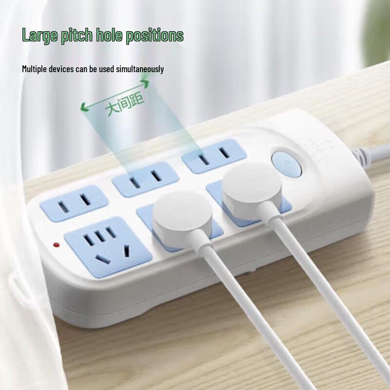 Bull 6-Outlet Double-Row Power Strip with UPS Port CN plug (adapter included)