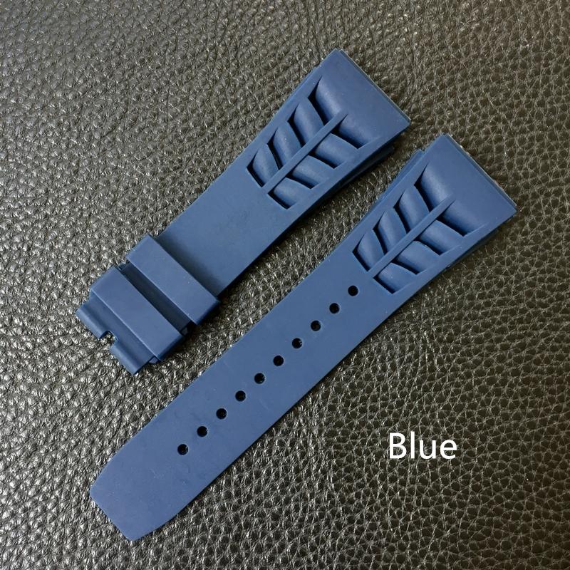 Красный, черный, зеленый, серый, оранжевый, желтый, белый, мягкий силиконовый резиновый ремешок для часов для часов Richard Watch Mille RM011 RM050, браслет с ремешком для экипажа