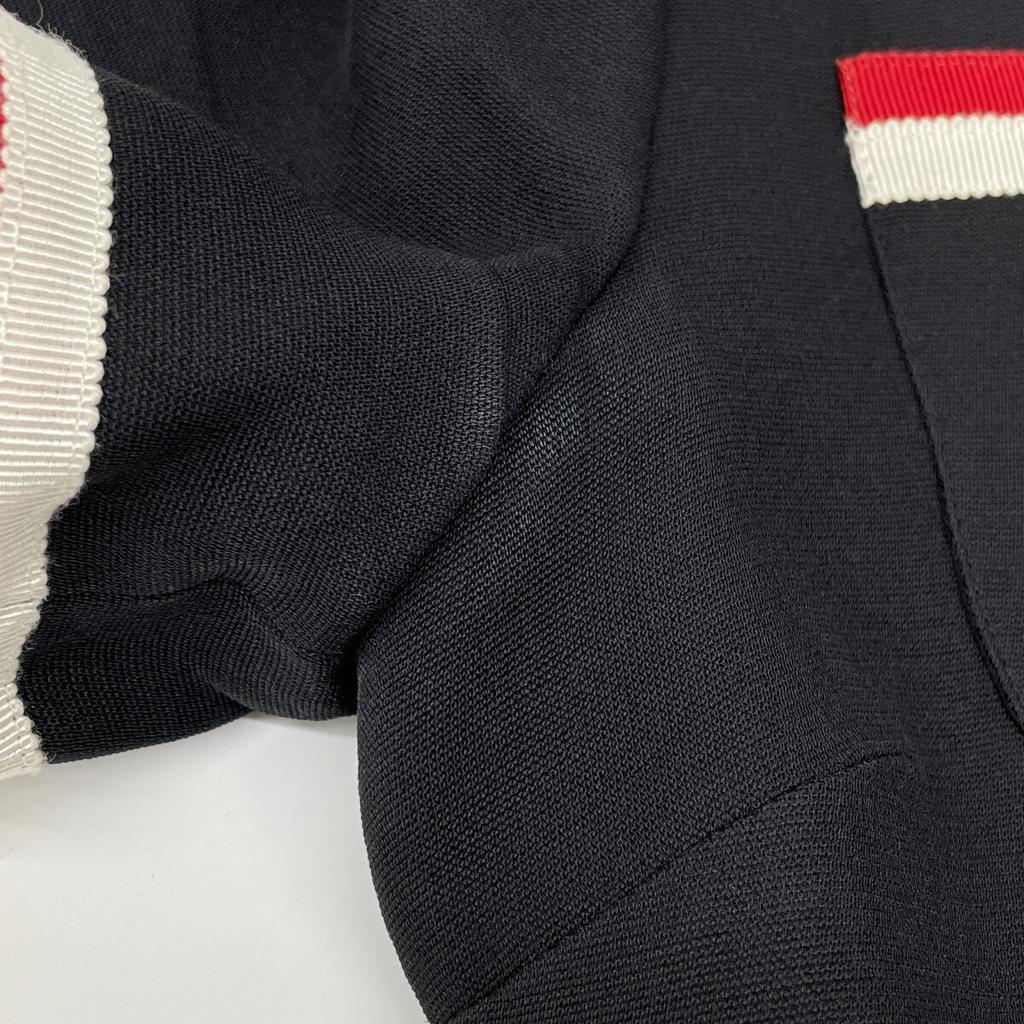 GUCCI 572304 Navy Black Interlocking G Pearl Button Short Sleeve Dress dress 38 blackUsed