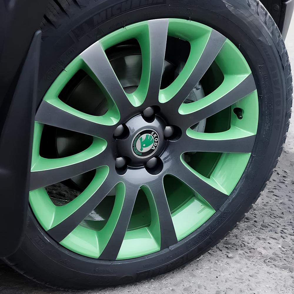 2025 New 4pcs 55/65mm Car Original Wheel Center Cover Hub Cap Emblem Replacement For Skoda Octavia Fabia Rapid Yeti Superb A5 A7