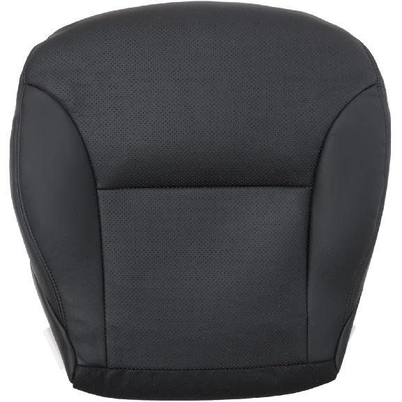Front Driver Bottom Perforated Replacement Microfiber Leather Seat Cover Gray Compatible with Lexus ES300 ES330 2002 2003 2004 2005 2006