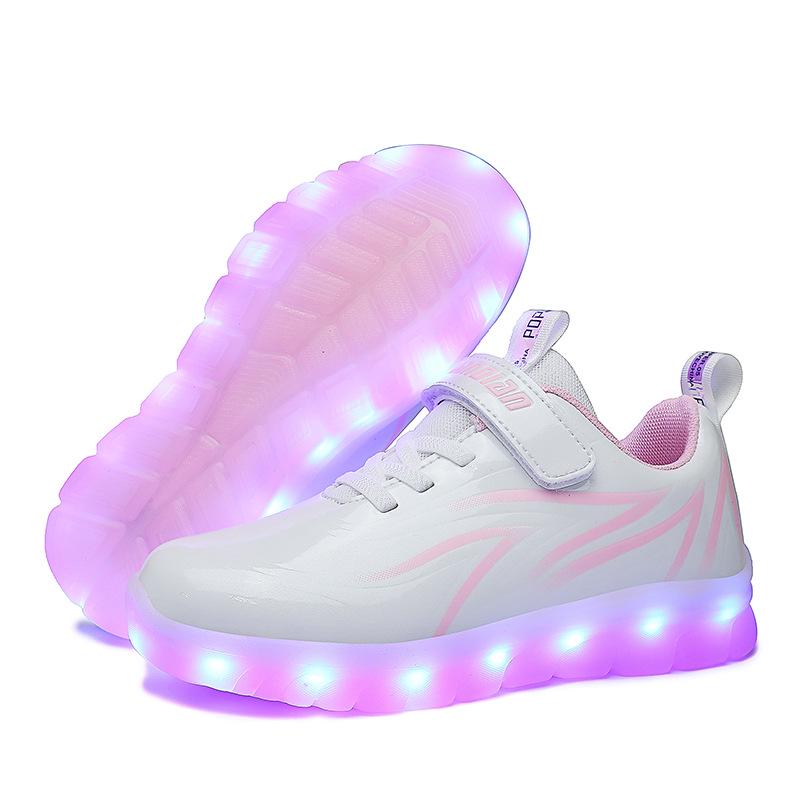 Best-Selling Children's LED Light-Up Shoes – USB Rechargeable Spider Design Sports Sneakers for Boys and Girls