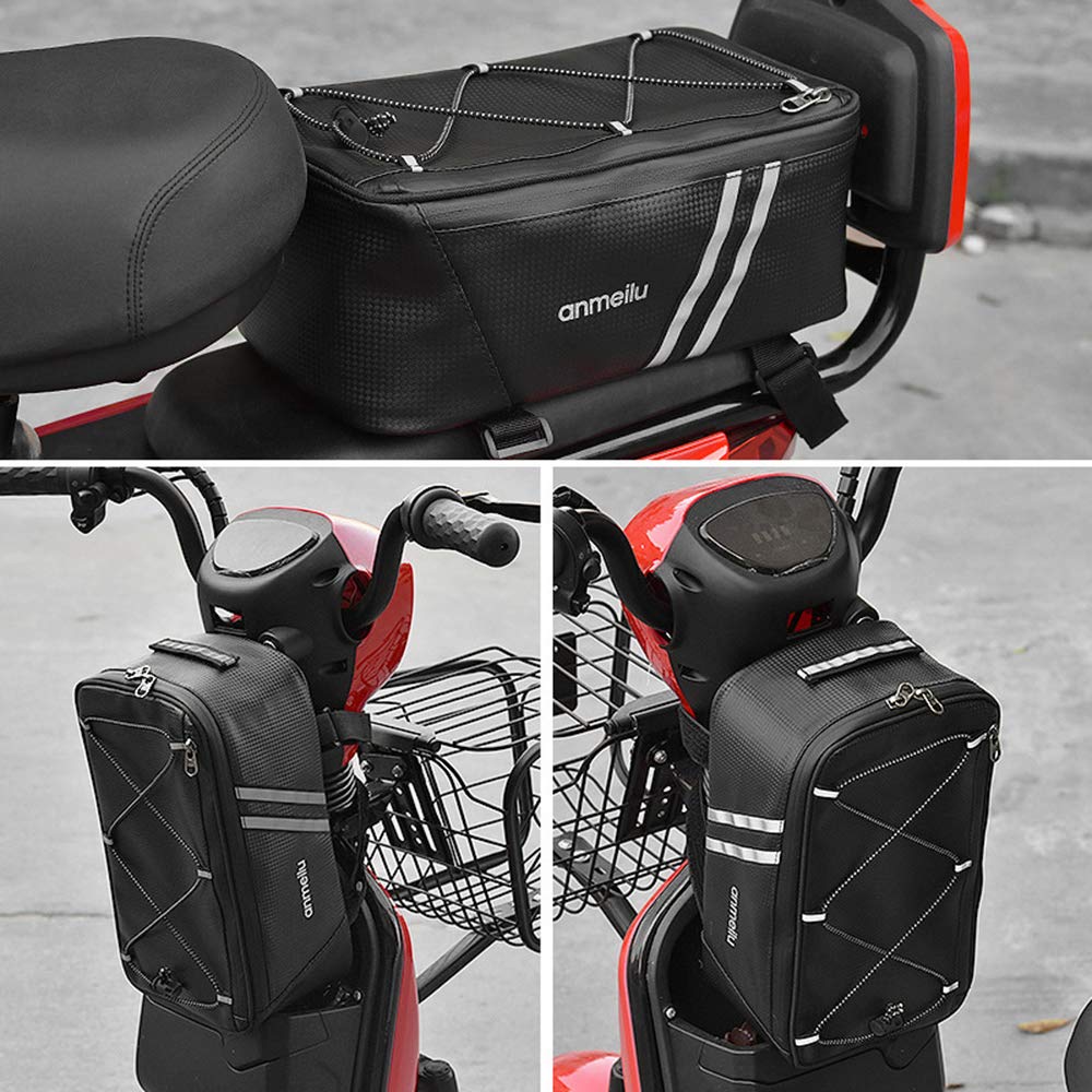 Lixada Bicycle Trunk Bag, Bicycle Rack Rear Carrier Bag, Bicycle Commuter Bag, Waterproof (Rain Cover Included)