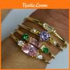 Fashionable 4 In 1 Set Of Gold Plated Rings With Sparkling Zircon Gemstones