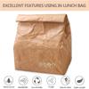 Hangnuo 2 Pack ulated Brown Paper Lunch Bags Reble, Retro Lunch Sacks for Adults Work Office, Brown Paper - 7.8 x 5.9 x 11.8 inches