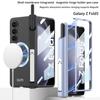 Магнитный чехол для беспроводной зарядки Samsung Z Fold 5 - Полное покрытие, Креативный дизайн, с подставкой