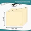 Alphabetical File Organizer, File Cabinet Dividers Letter Size, 25 Heavyweight Manila Guides A-Z Dividers with Tabs, 1/5 Cut Tab Positions Filing