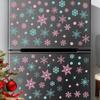 Colored Christmas snowflake glass window decorative sticker Self-adhesive material Festive atmosphere decorative wall sticker Refrigerator sticker