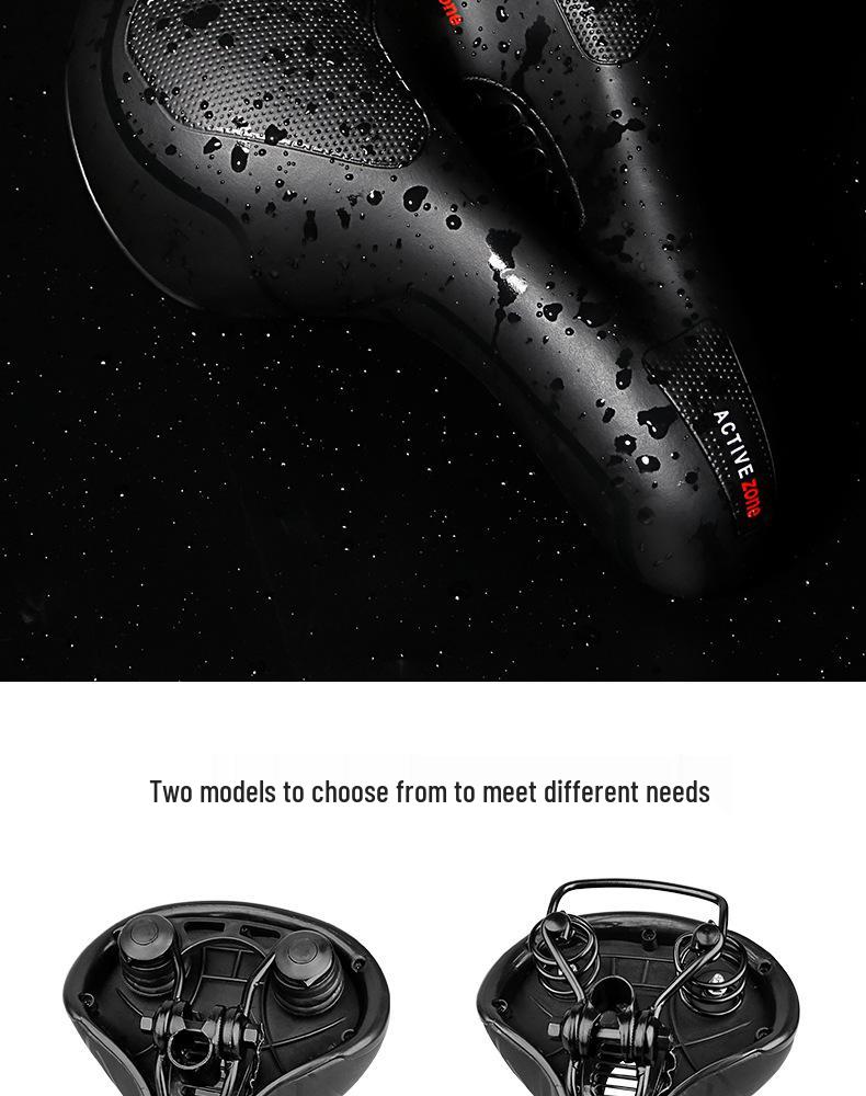 Universal Super Soft Silicone Bicycle Saddle with Shock Absorption - Mountain Bike Seat for Men and Women