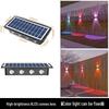 Уличный настенный светодиодный светильник-прожектор 8 LED, меняющий цвет, на солнечной батарее