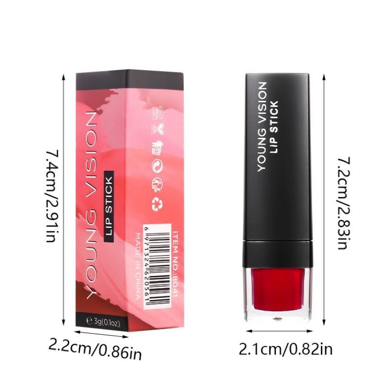 Матовая матовая 12-цветная однотонная помада Velvet Lipstick, которую нелегко приклеить к чашке