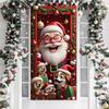 Рождественский забавный Санта красный дверной чехол домашнее рождественское украшение 180x90 см облицовка для рождественских внутренних уличных садовых веранд