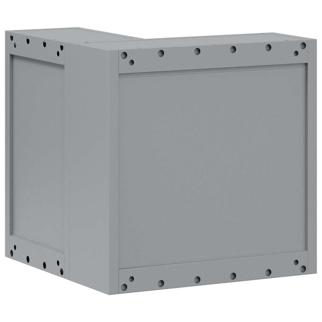 Tool Cabinet with Shelf Red and Grey 55 x 55 x 55 cm