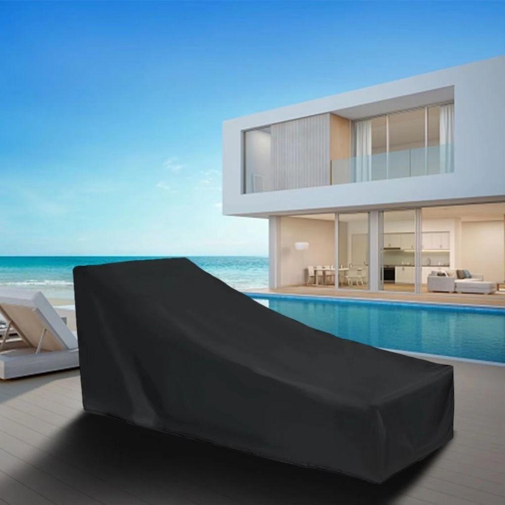 Full Coverage Chaise Lounge Cover UV Resistant Recliner Protective Cover Furniture Cover Patio