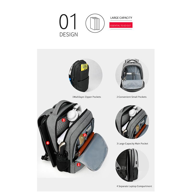 Tigernu Men Backpacks Anti Theft USB Charging 15.6 Laptop Bag Mochilas Escolar Feminine Male Bagpack Notebook College Schoolbag