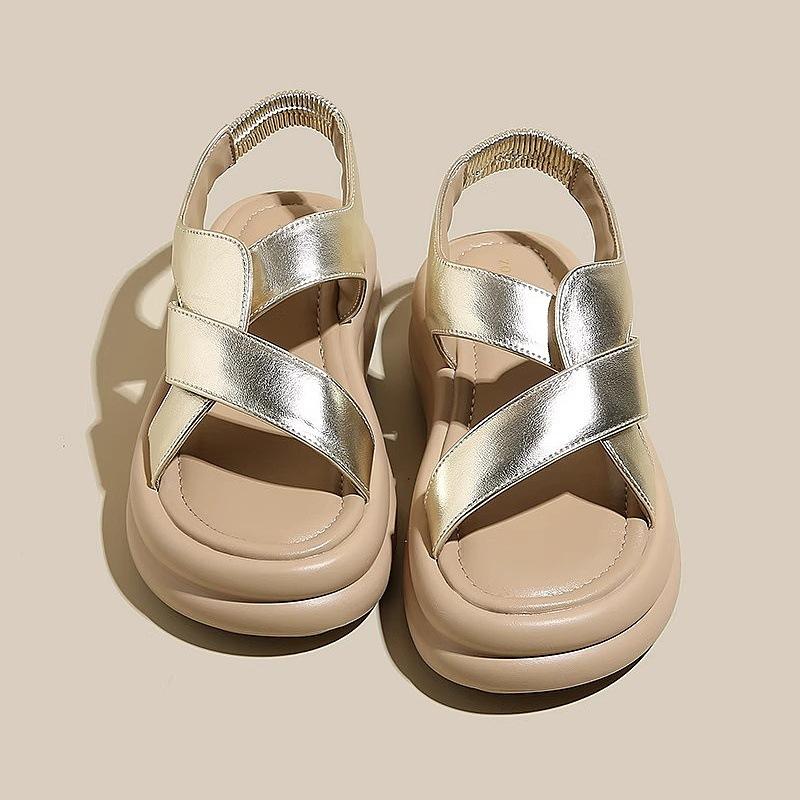 Модная женская обувь римские сандалии летние универсальные повседневные пляжные сандалии модная обувь для женщин с открытым носком римские плоские 35-40