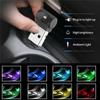 4 шт. автомобильный USB-светильник 7 цветов RGB светодиодный автомобильный атмосферный свет декоративная лампа автомобильные аксессуары украшение интерьера мини-светильник