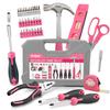 Tool Set for Precision Screwdriver Voltage and Adjustable Perfect for Home with Storage Case Hi-Spec 42-Piece Women Bits, Tester, Hammer, Wrench,