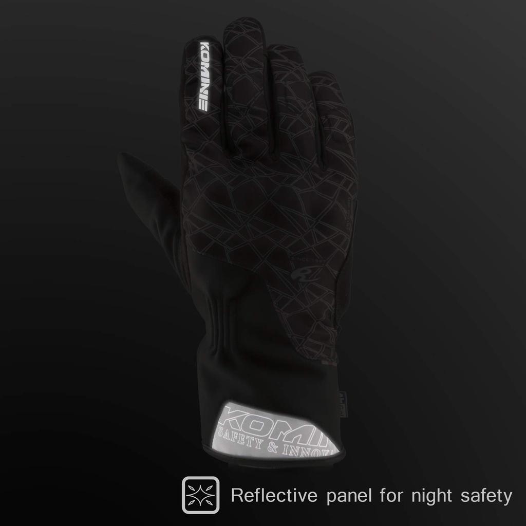 Мотоциклетные перчатки AIRGEL Winter Gloves Black L 1275 For Cold CE Stretch Carbon [Komine] GK-830 Весна, Осень, Зима, Водонепроницаемые, Защита,