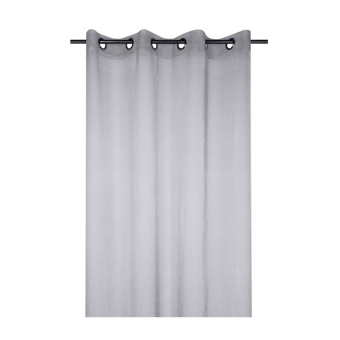 Voilage - Mona - 135 X 260 Cm - Gris - 100% Polyester - Œillets Métalliques