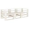 Day and Night - Day and Night 3-seater White Wood Garden Pallet Sofa