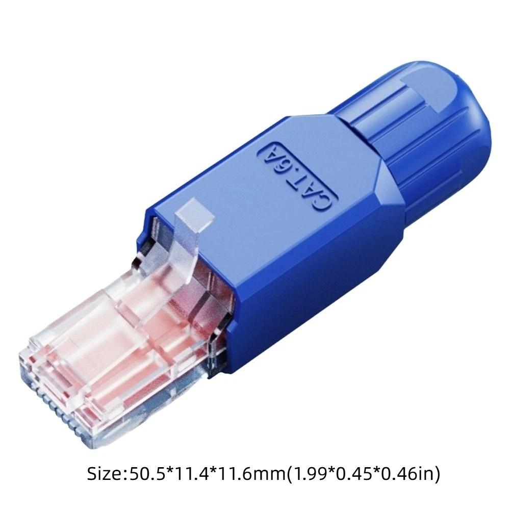 Разъем RJ45 без инструментов, с золотым покрытием, без обжима, CAT6A CAT6, штекер для полевой заделки, простая установка для кабеля 23AWG - 26AWG