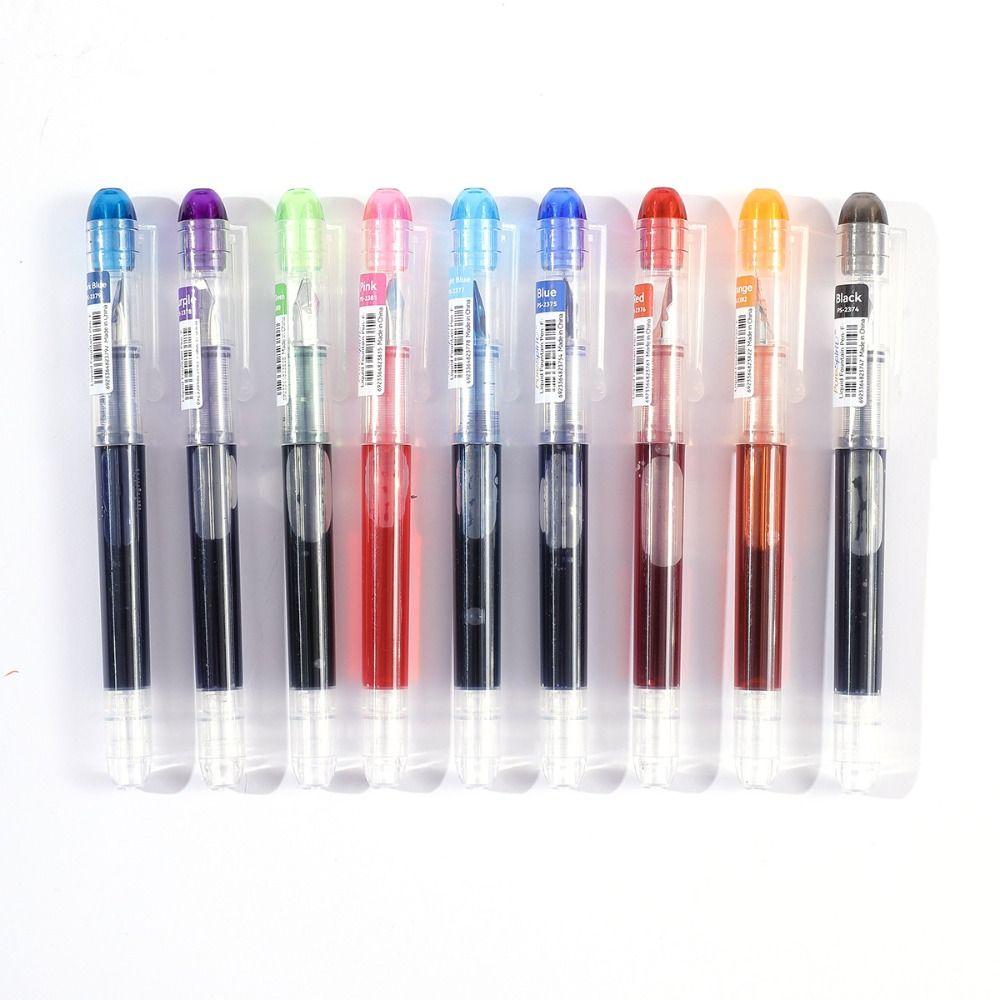 F Nib Writing Ink Pens Large Capacity Straight Liquid Pen Fashion Fountain Pen  School Supplies