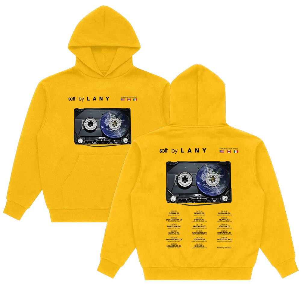 LANY The World Tour Северная Америка Худи Мужские Женские Хип-Хоп Ретро Толстовки Модный Тренд Пуловер Повседневная Худи