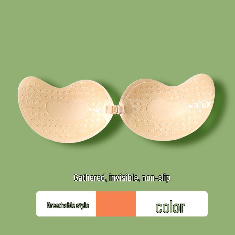 Манго Силиконовый Невидимый Бесшовный Бюстгальтер Пуш-ап без бретелек: Беспроводные, Нескользящие, Дышащие Накладки на соски и Тонкие наклейки.