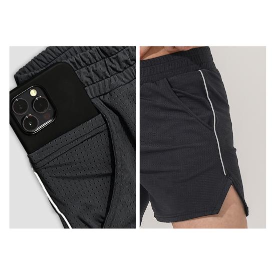 Мужские шорты, однотонный дизайн, стандартный крой, повседневные шорты с карманами, эластичный шнурок на талии, быстросохнущие спортивные шорты