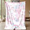 Fantasy Unicorn Castle Theme blanket Lightweight Warm Flannel Blanket Decorative Throw Blanket for Home Decoration