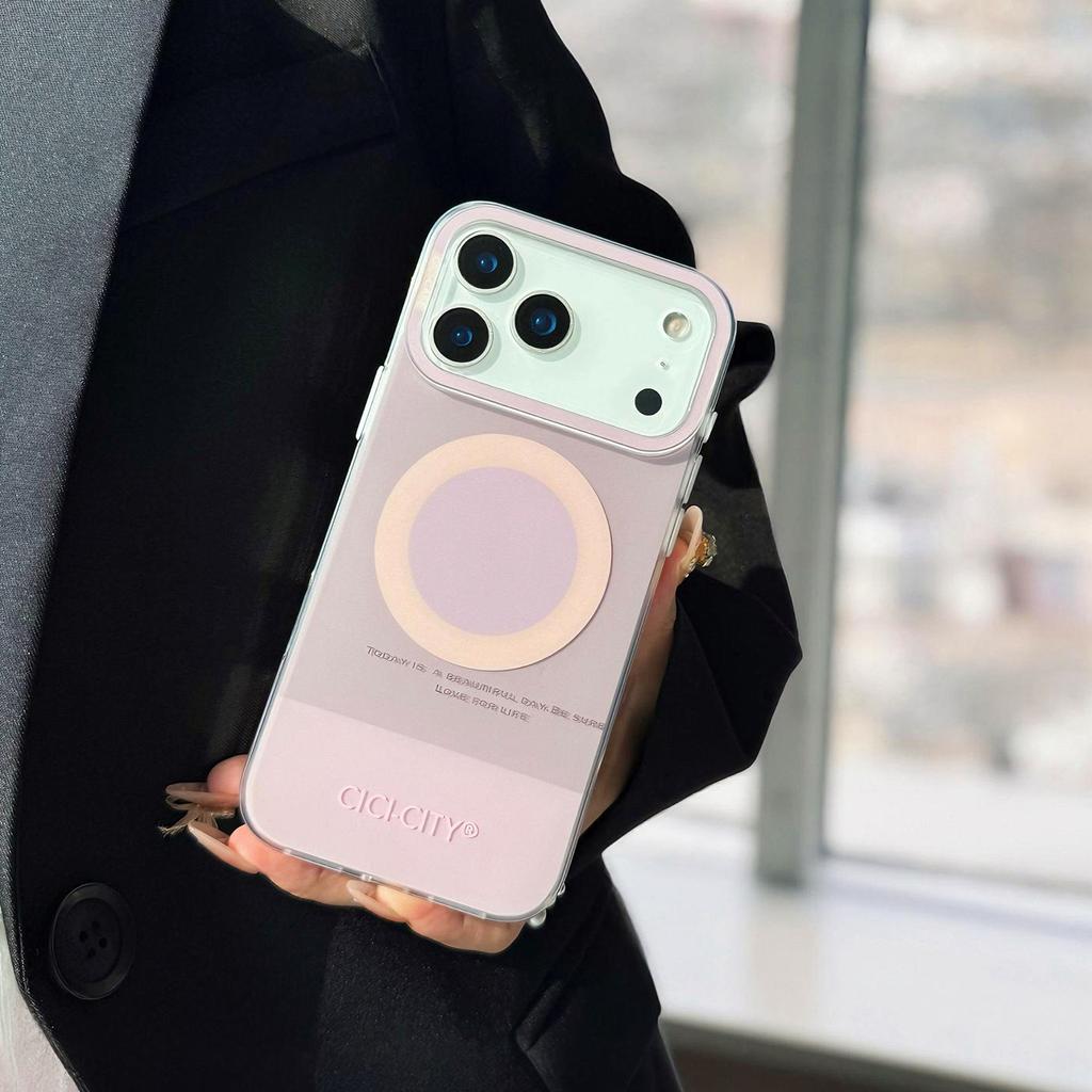 CICI-CITY For iPhone 17 Pro Max Case Compatible with MagSafe Macaron Color IMD PC + TPU Phone Cover