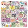 50Pcs/Set Funny Healing Phrase Series 01 Shiny Stickers DIY Fashion Waterproof Doodle Decals Stickers