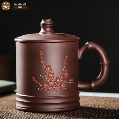 Чайная чашка ручной работы из исинской глины с ситечком