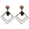 Fashion Korean Metal Drop Earrings Women's Multi Geometry Square Presentation Earrings Gifts Jewelry