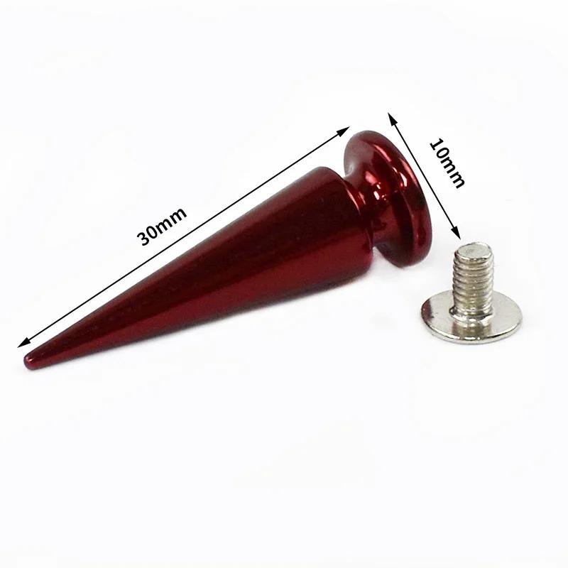 5/10/20Pcs Meetee Metal Punk Rivets Screwback Cone Studs Spikes for Leather Crafts Garment Rivet Bag Decor Nails DIY Accessories