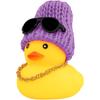 wonuu Rubber Duck Car Ornaments Yellow Duck Car Dashboard Decorations with Propeller Helmet for Christmas Decor and Home Decorations for Adults