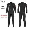 OUZO Men's 3mm Thick Warm Diving Suit - One-Piece Cold-Proof for Diving, Snorkeling, Surfing, and Winter Swimming