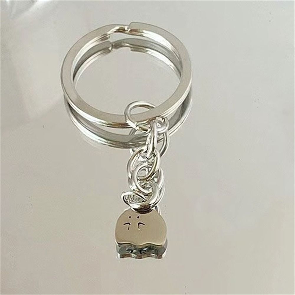 Matching Couple Keyring Cartoon Lovers Keychain Funny Ghost Key Chains School Bag