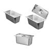 Corrosions Resistant 1/3 Portion Container Stainless Steel Food Service Pan For Professional Kitchens Use Storage Tub